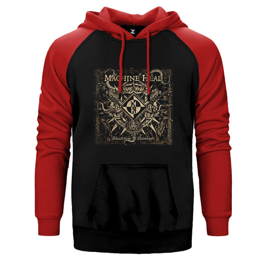 Machine Head Bloodstone Diamonds Çift Renk Reglan Kol Sweatshirt / Hoodie
