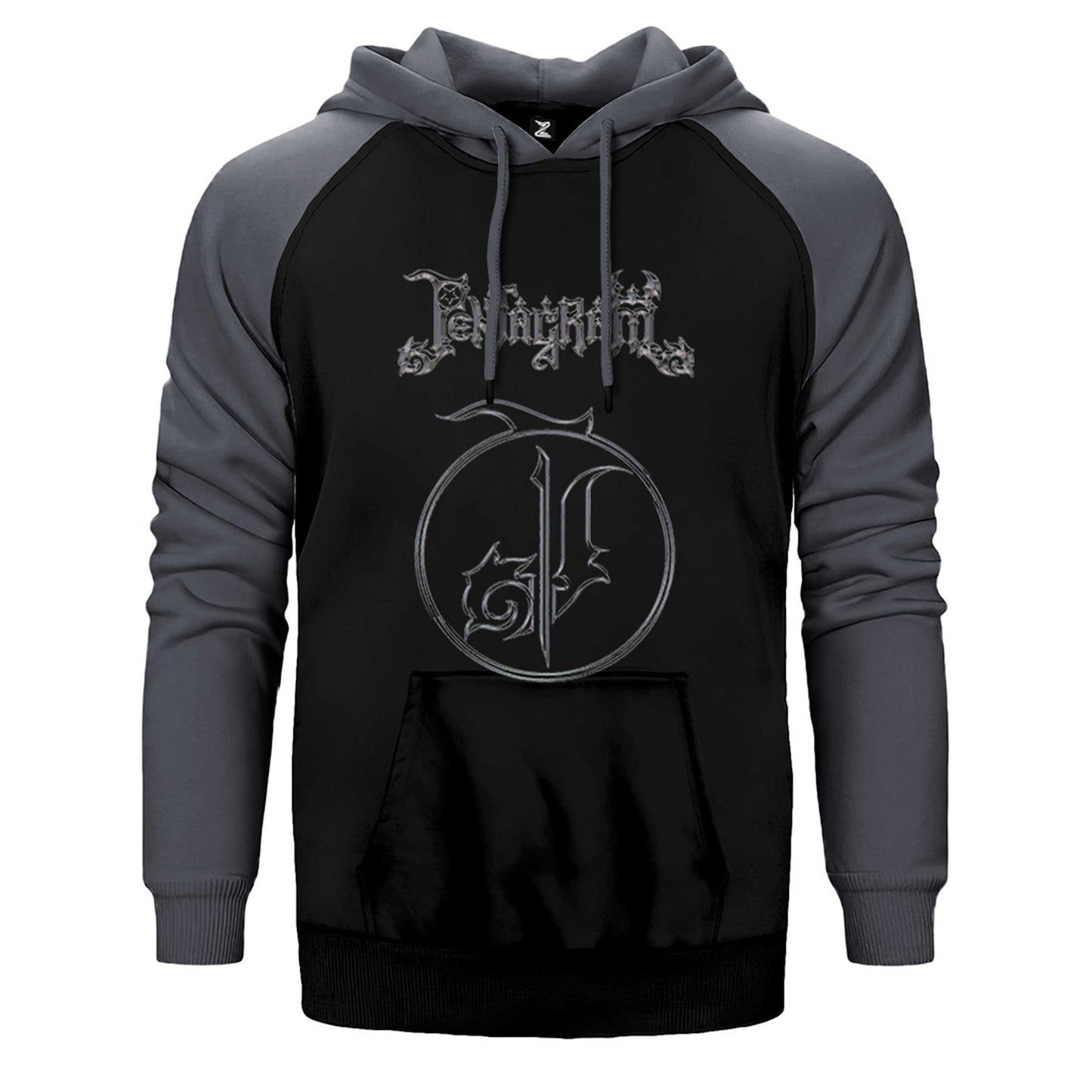 Pentagram Yazı Bir Logo Çift Renk Reglan Kol Sweatshirt / Hoodie