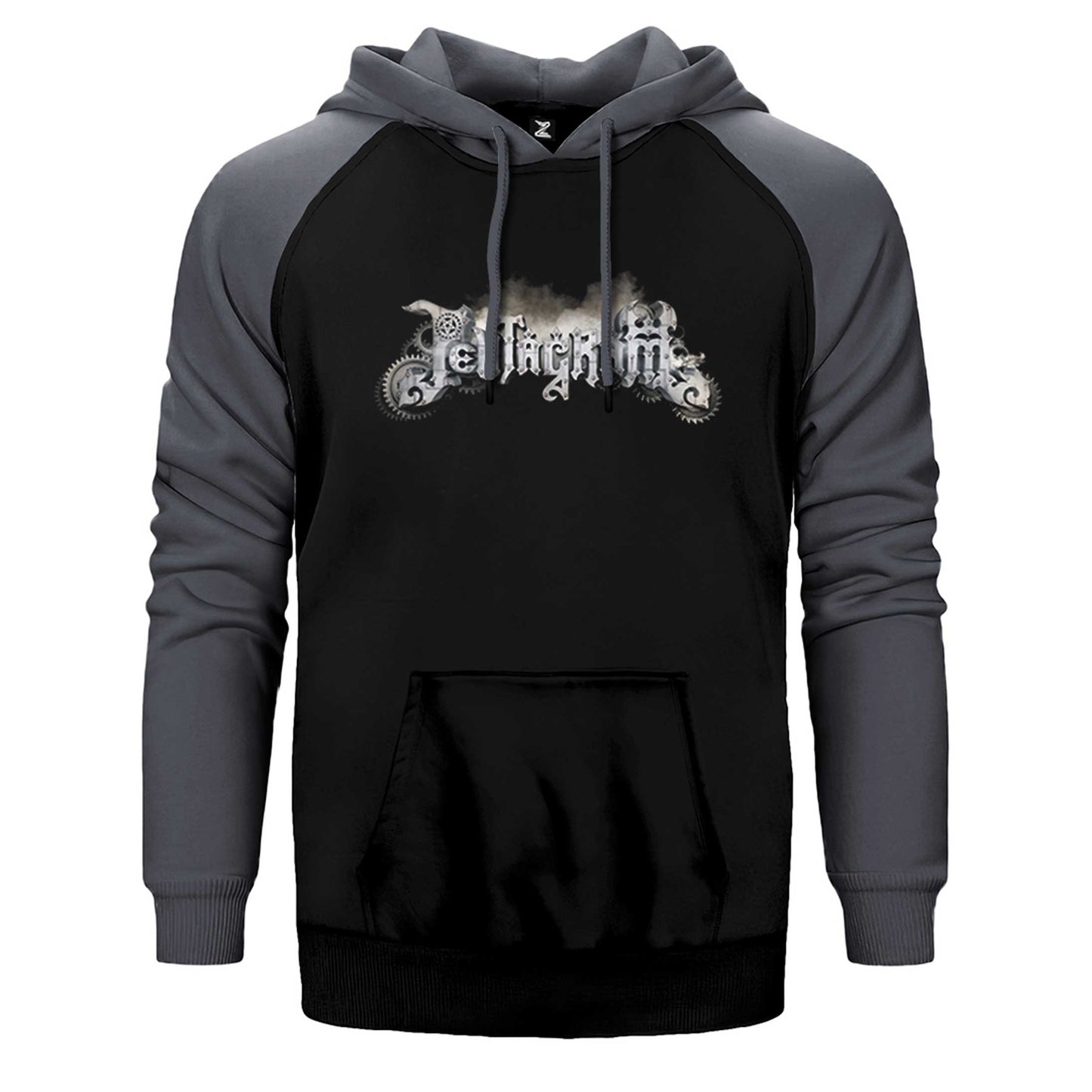 Pentagram Yazı Logo Çift Renk Reglan Kol Sweatshirt / Hoodie