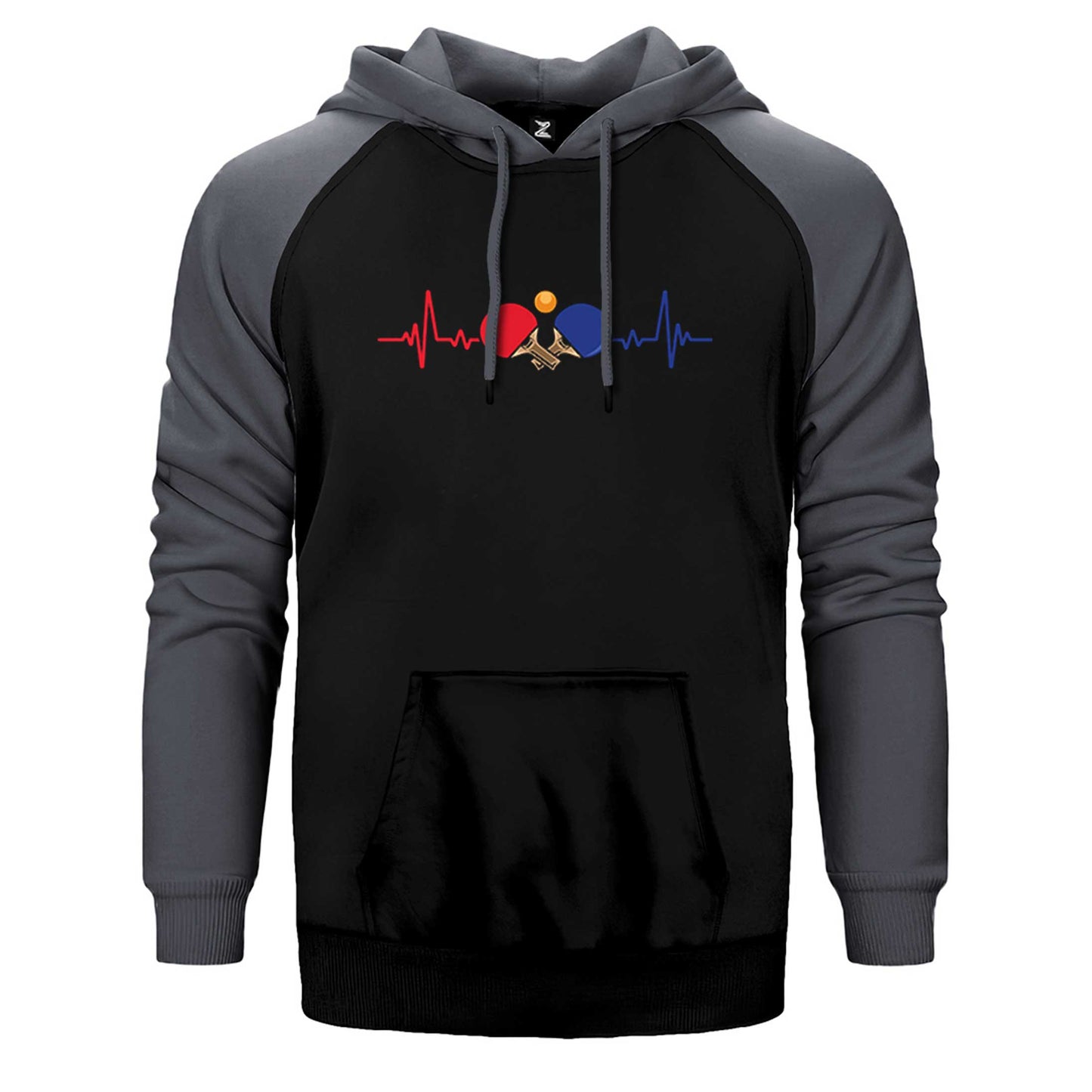 Ping Pong Heartbeat Çift Renk Reglan Kol Sweatshirt / Hoodie