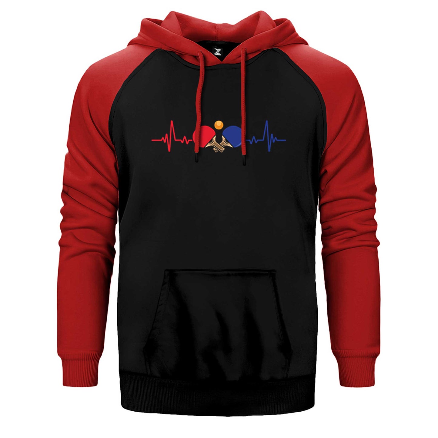 Ping Pong Heartbeat Çift Renk Reglan Kol Sweatshirt / Hoodie