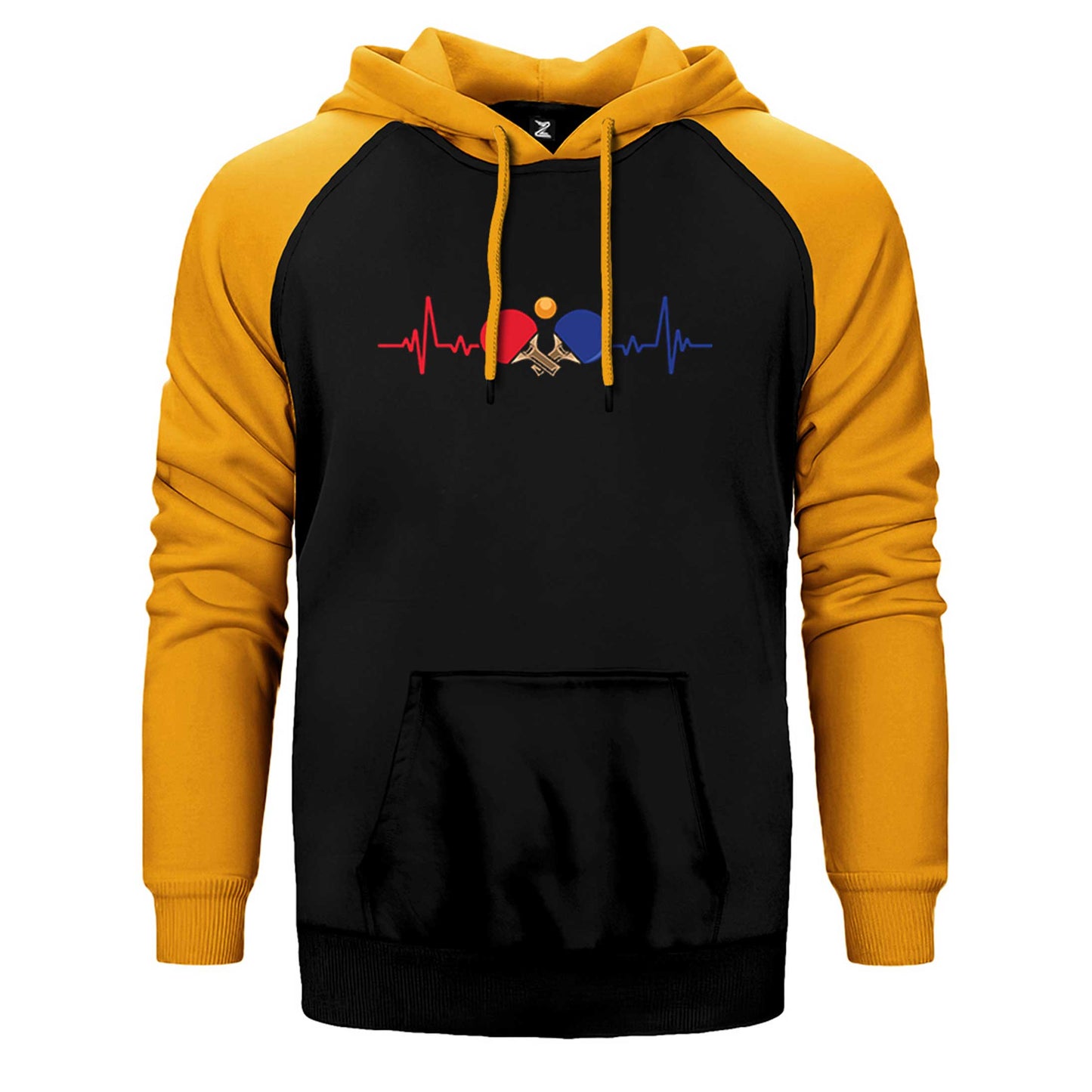 Ping Pong Heartbeat Çift Renk Reglan Kol Sweatshirt / Hoodie