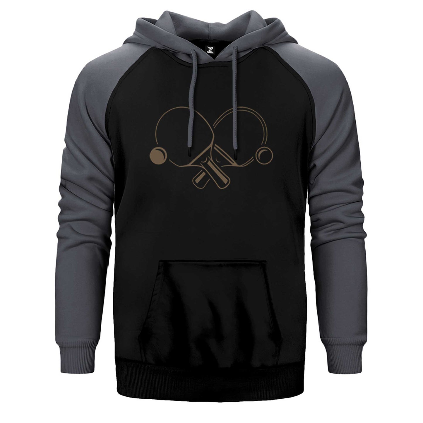 Ping Pong Rackets Soft Çift Renk Reglan Kol Sweatshirt / Hoodie