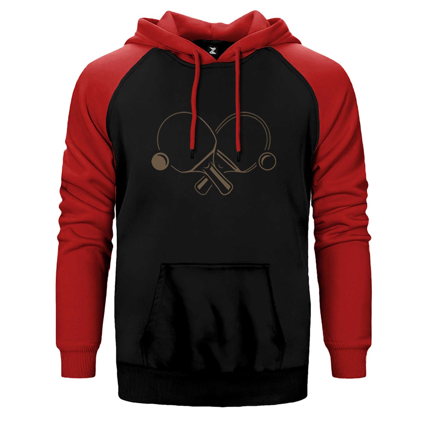 Ping Pong Rackets Soft Çift Renk Reglan Kol Sweatshirt / Hoodie