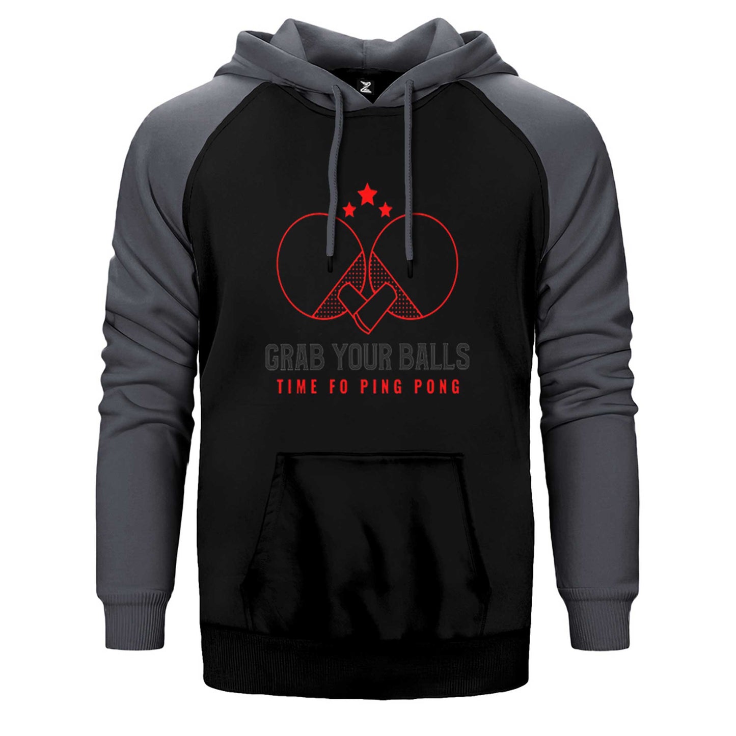 Ping Pong Saying Funny Çift Renk Reglan Kol Sweatshirt / Hoodie