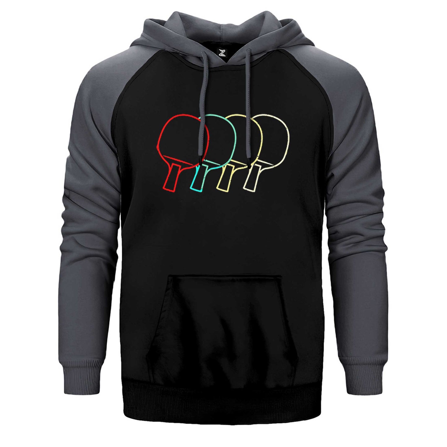 Ping Pong Table Tennis Rackets Çift Renk Reglan Kol Sweatshirt / Hoodie