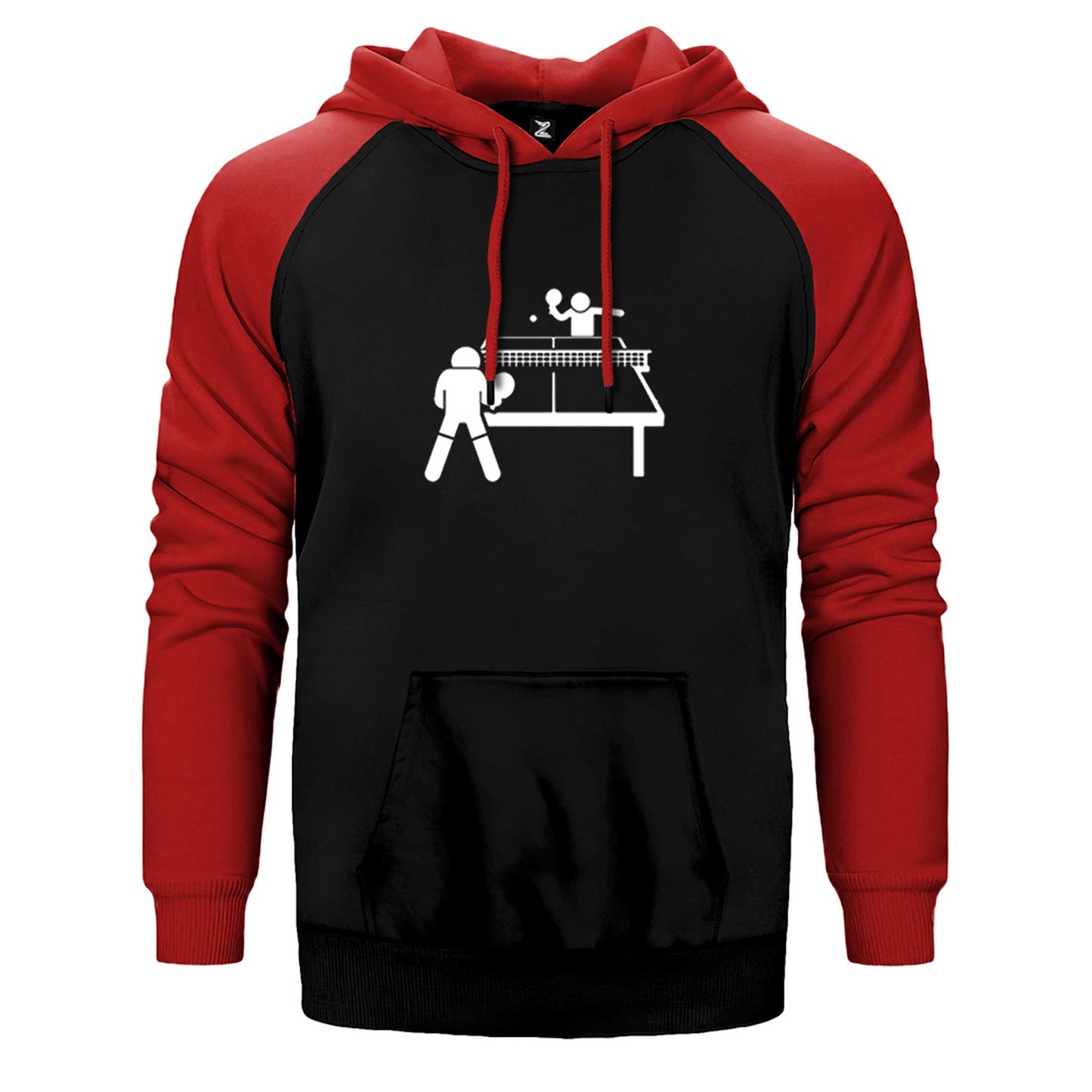 Ping Pong Table Tennis Round Çift Renk Reglan Kol Sweatshirt / Hoodie