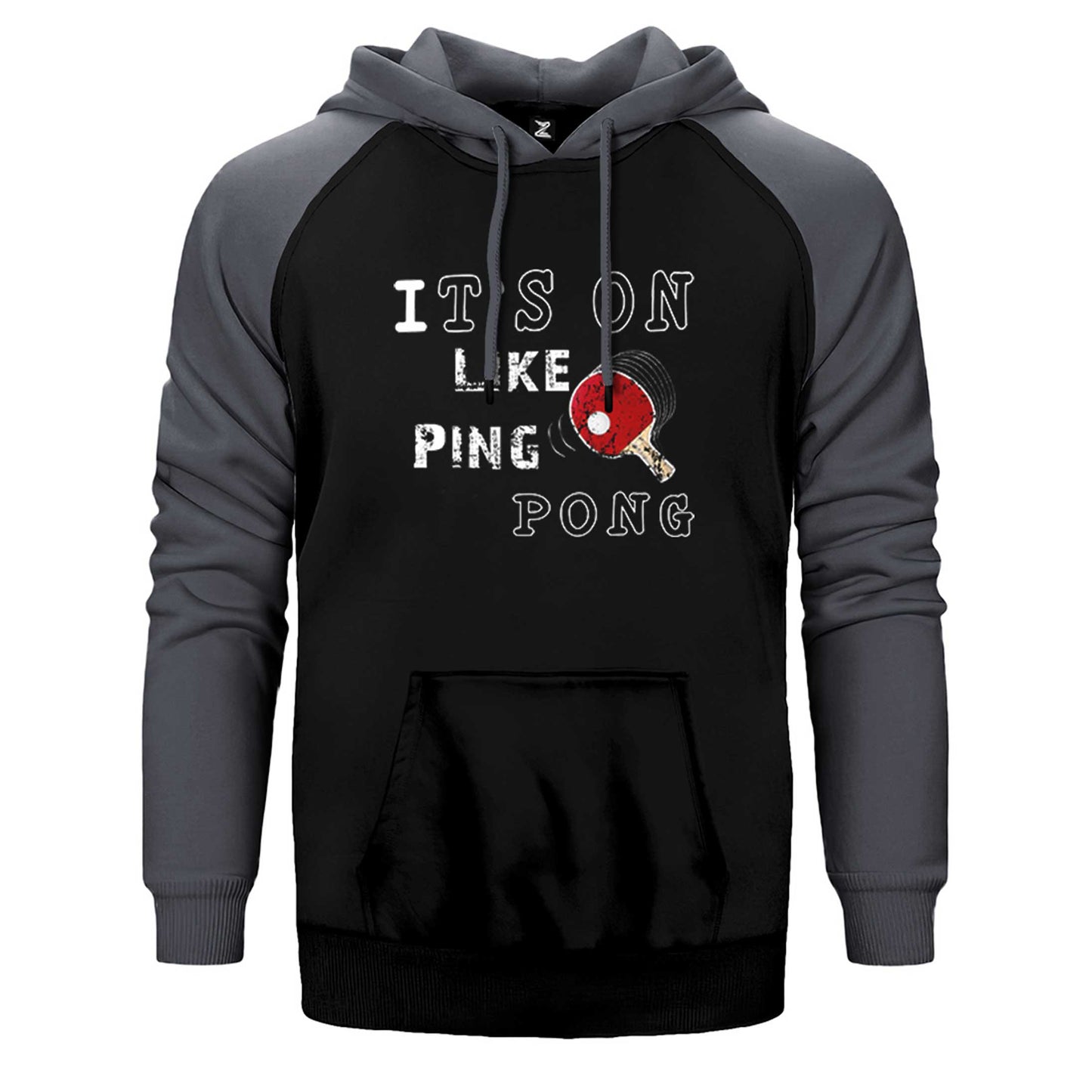 Ping Pong Top Fun Çift Renk Reglan Kol Sweatshirt / Hoodie