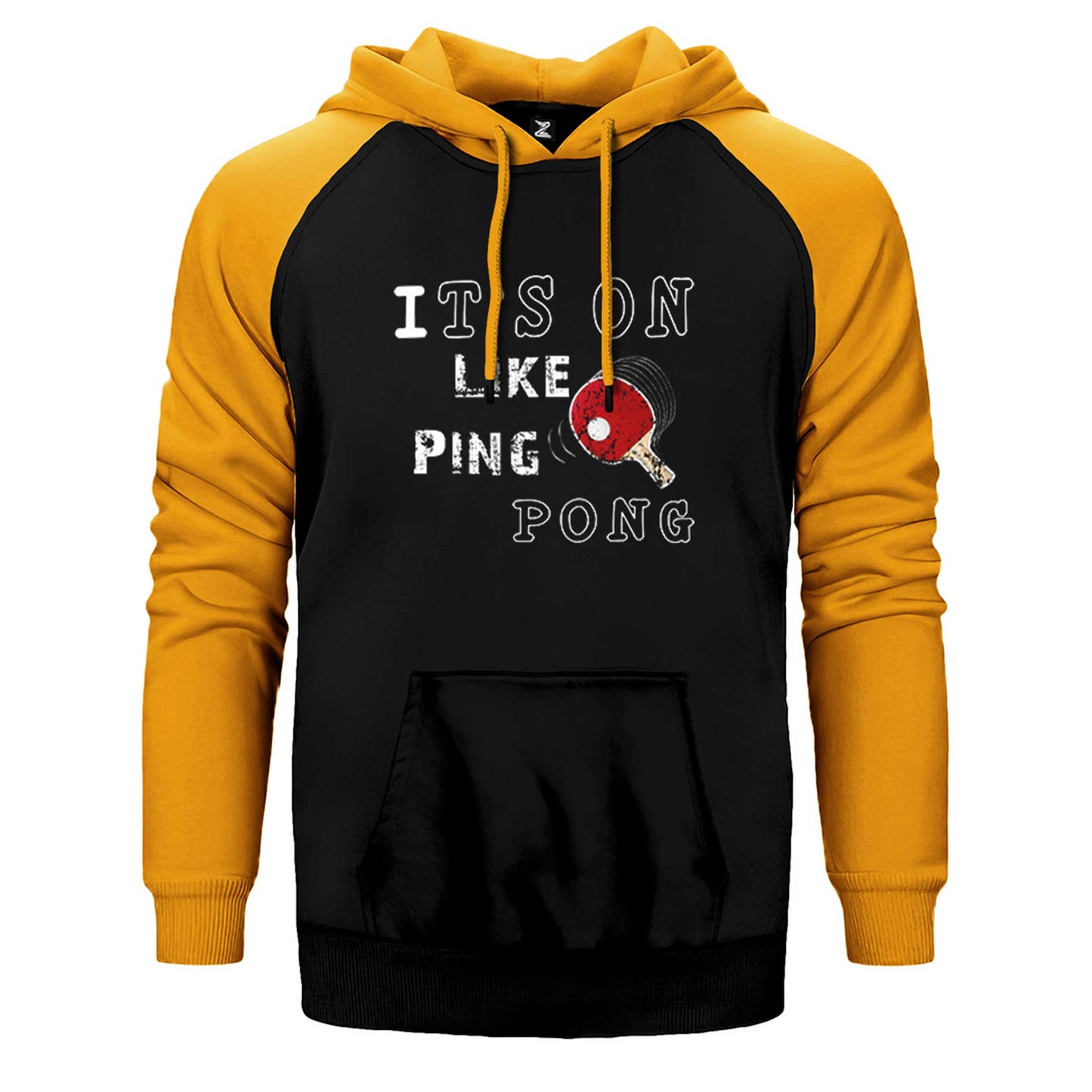Ping Pong Top Fun Çift Renk Reglan Kol Sweatshirt / Hoodie