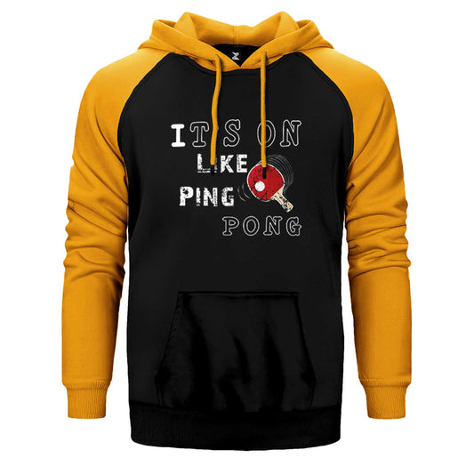 Ping Pong Top Fun Çift Renk Reglan Kol Sweatshirt / Hoodie