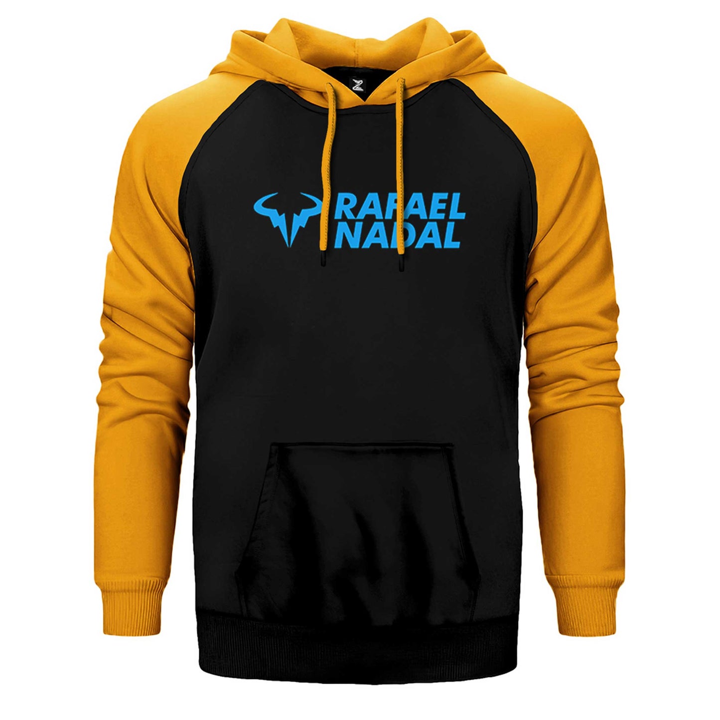 Rafael Nadal Blue Logo Text Çift Renk Reglan Kol Sweatshirt / Hoodie