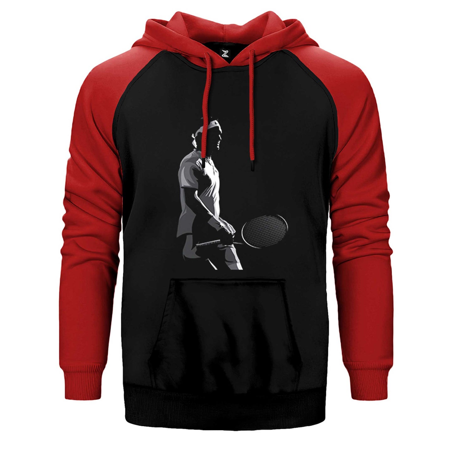 Roger Federer Siluet Çift Renk Reglan Kol Sweatshirt / Hoodie