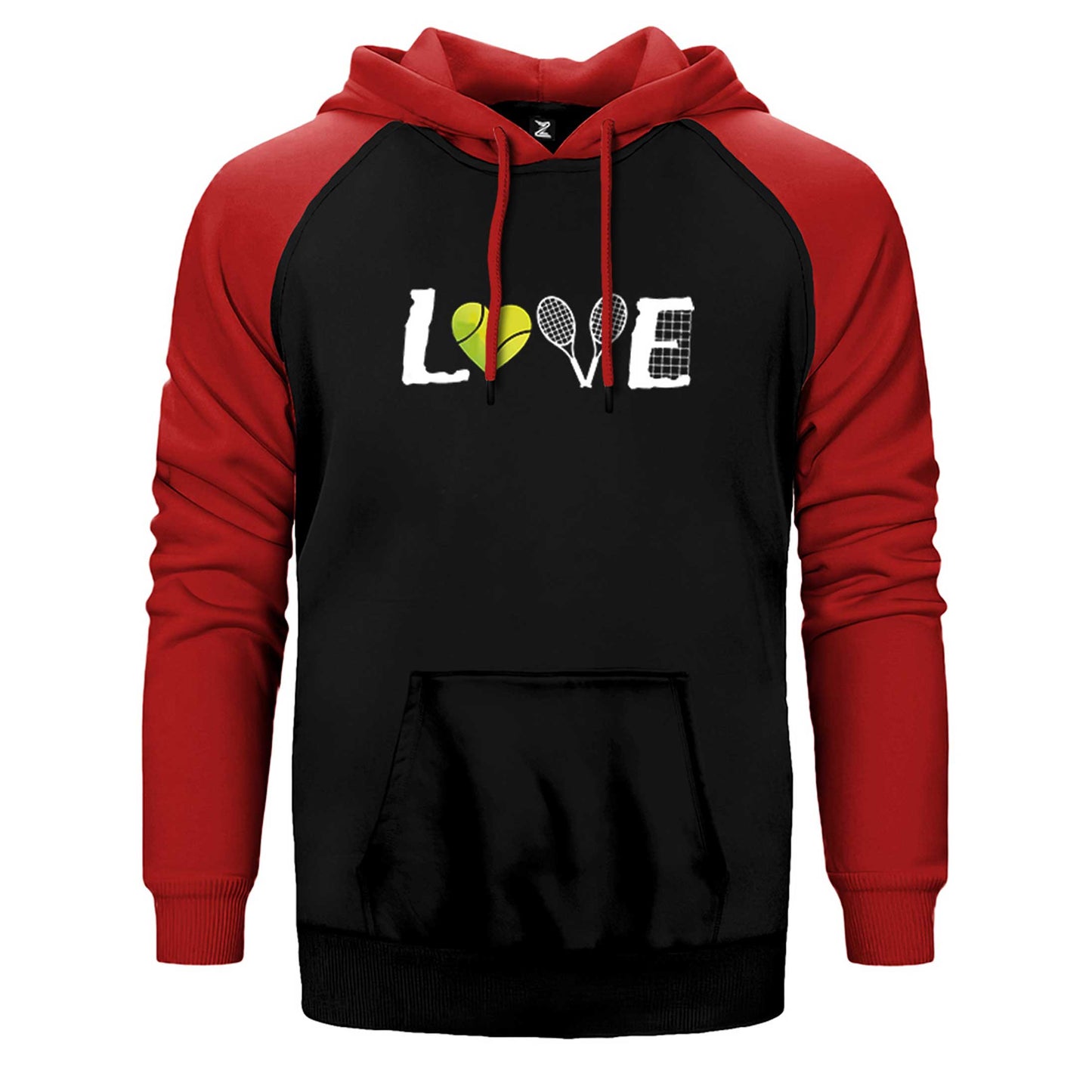 Tennis Love Çift Renk Reglan Kol Sweatshirt / Hoodie