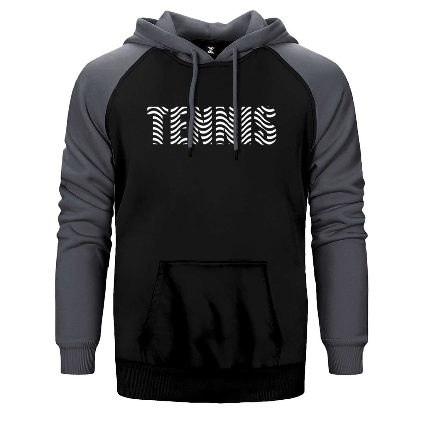 Tennis Text Çift Renk Reglan Kol Sweatshirt / Hoodie