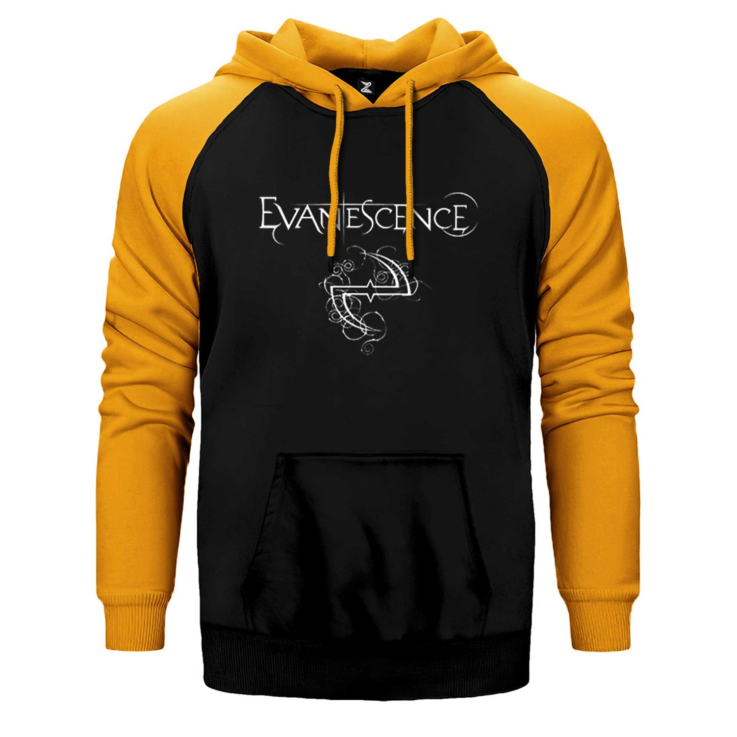 Evanescence Logo ve Yazı Çift Renk Reglan Kol Sweatshirt / Hoodie