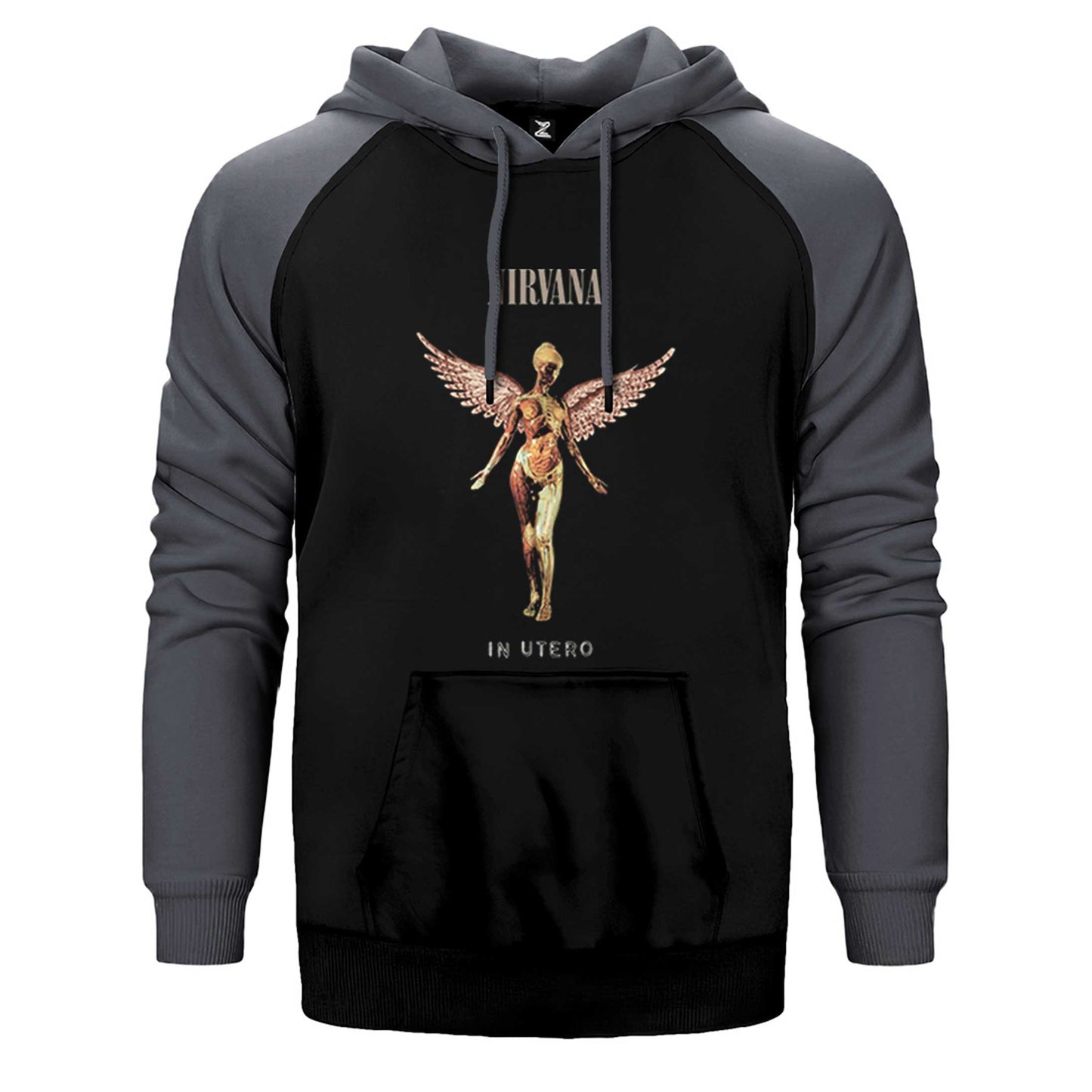 Nirvana In Utero Çift Renk Reglan Kol Sweatshirt / Hoodie