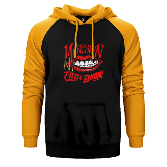 Maneskin Zitti E Buoni Çift Renk Reglan Kol Sweatshirt / Hoodie
