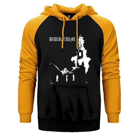 Burzum Burn Church Çift Renk Reglan Kol Sweatshirt / Hoodie