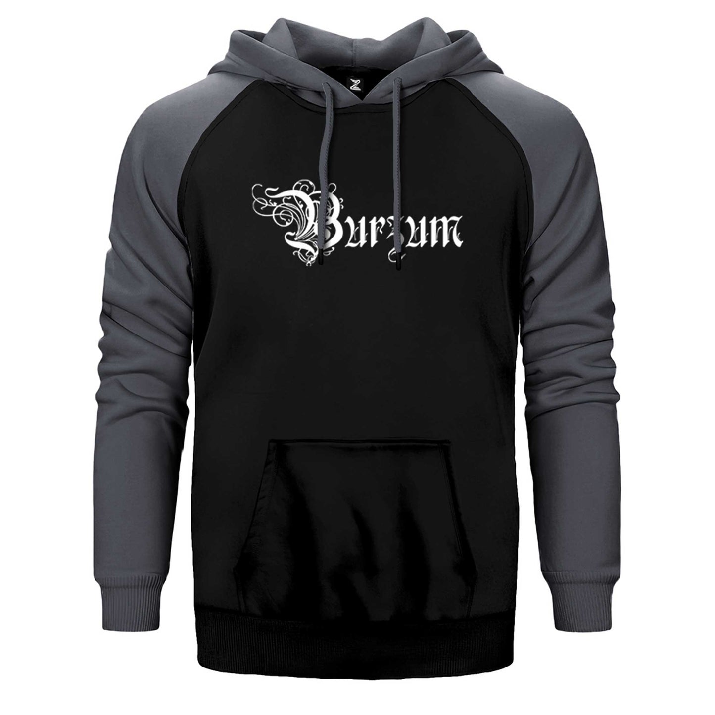 Burzum Design Logo Çift Renk Reglan Kol Sweatshirt / Hoodie