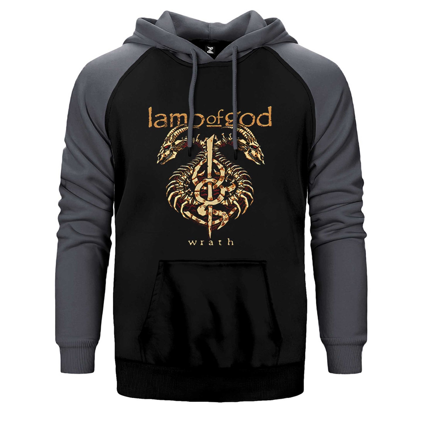 Lamb of God Wrath Dragon Çift Renk Reglan Kol Sweatshirt / Hoodie