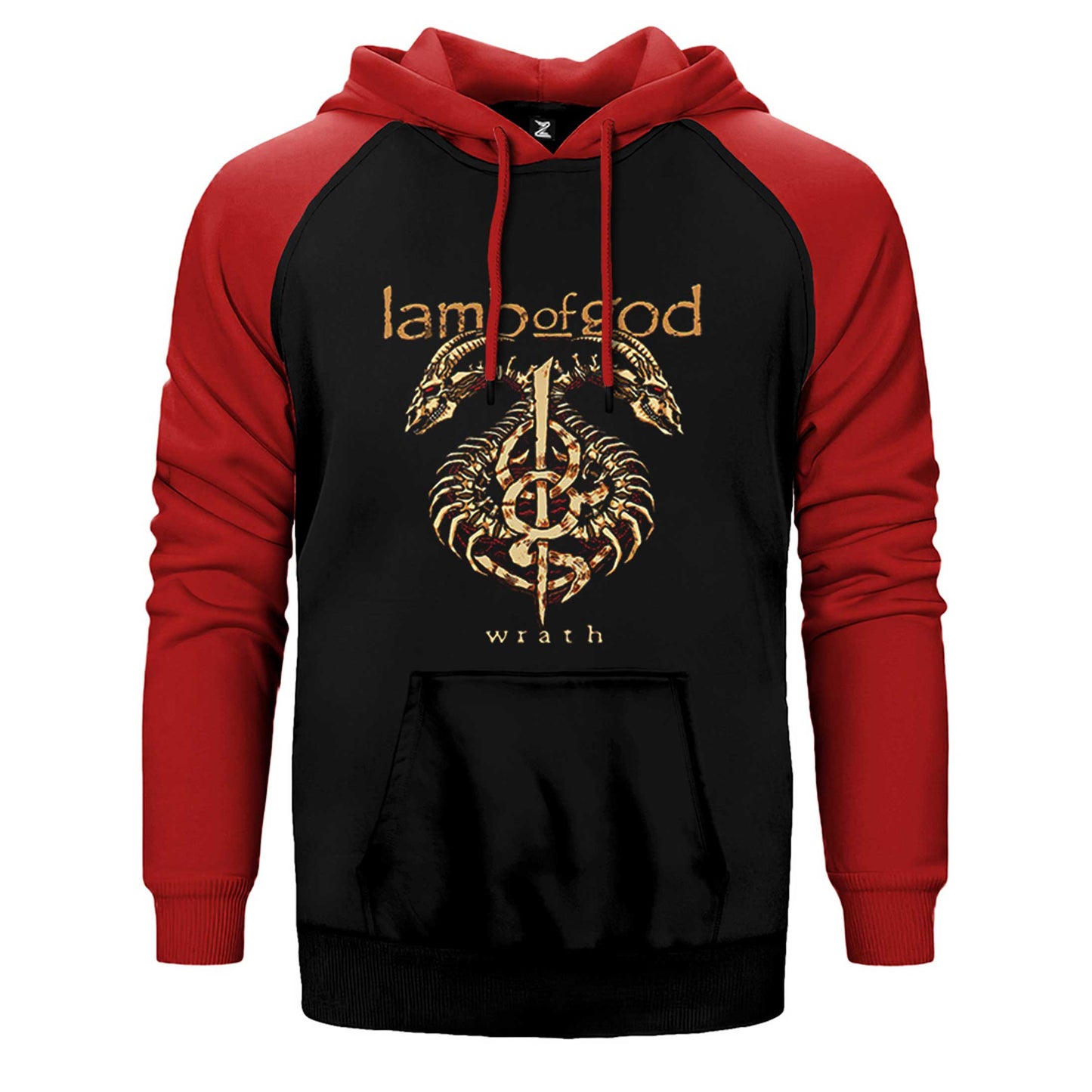 Lamb of God Wrath Dragon Çift Renk Reglan Kol Sweatshirt / Hoodie