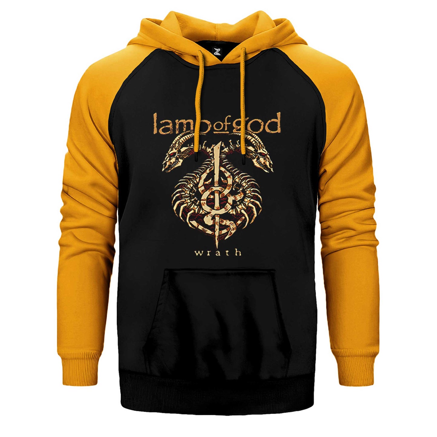 Lamb of God Wrath Dragon Çift Renk Reglan Kol Sweatshirt / Hoodie