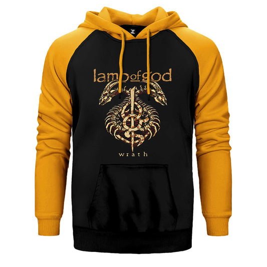 Lamb of God Wrath Dragon Çift Renk Reglan Kol Sweatshirt / Hoodie