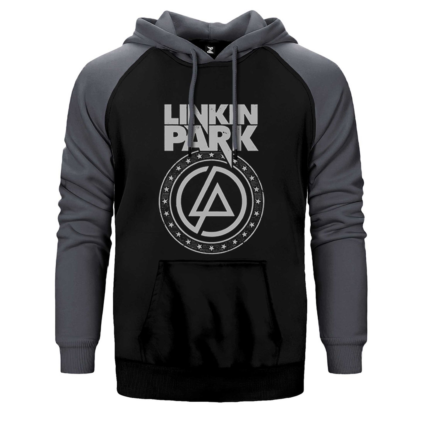 Linkin Park Logo ve Star Çift Renk Reglan Kol Sweatshirt / Hoodie