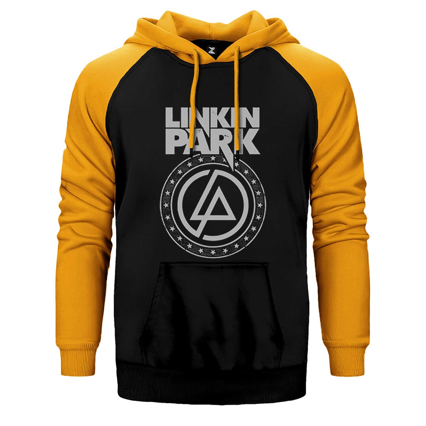 Linkin Park Logo ve Star Çift Renk Reglan Kol Sweatshirt / Hoodie