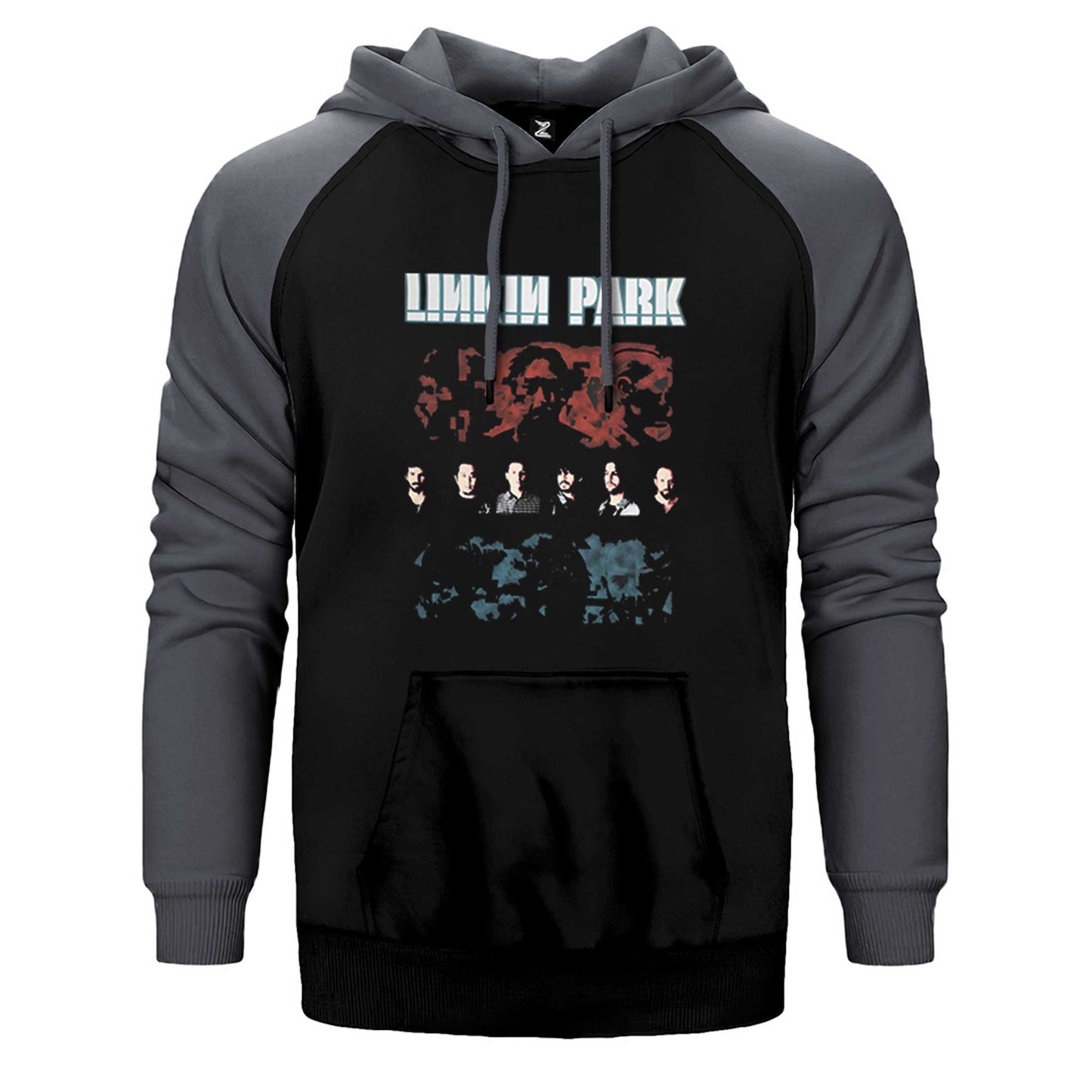 Linkin Park Pixel Çift Renk Reglan Kol Sweatshirt / Hoodie