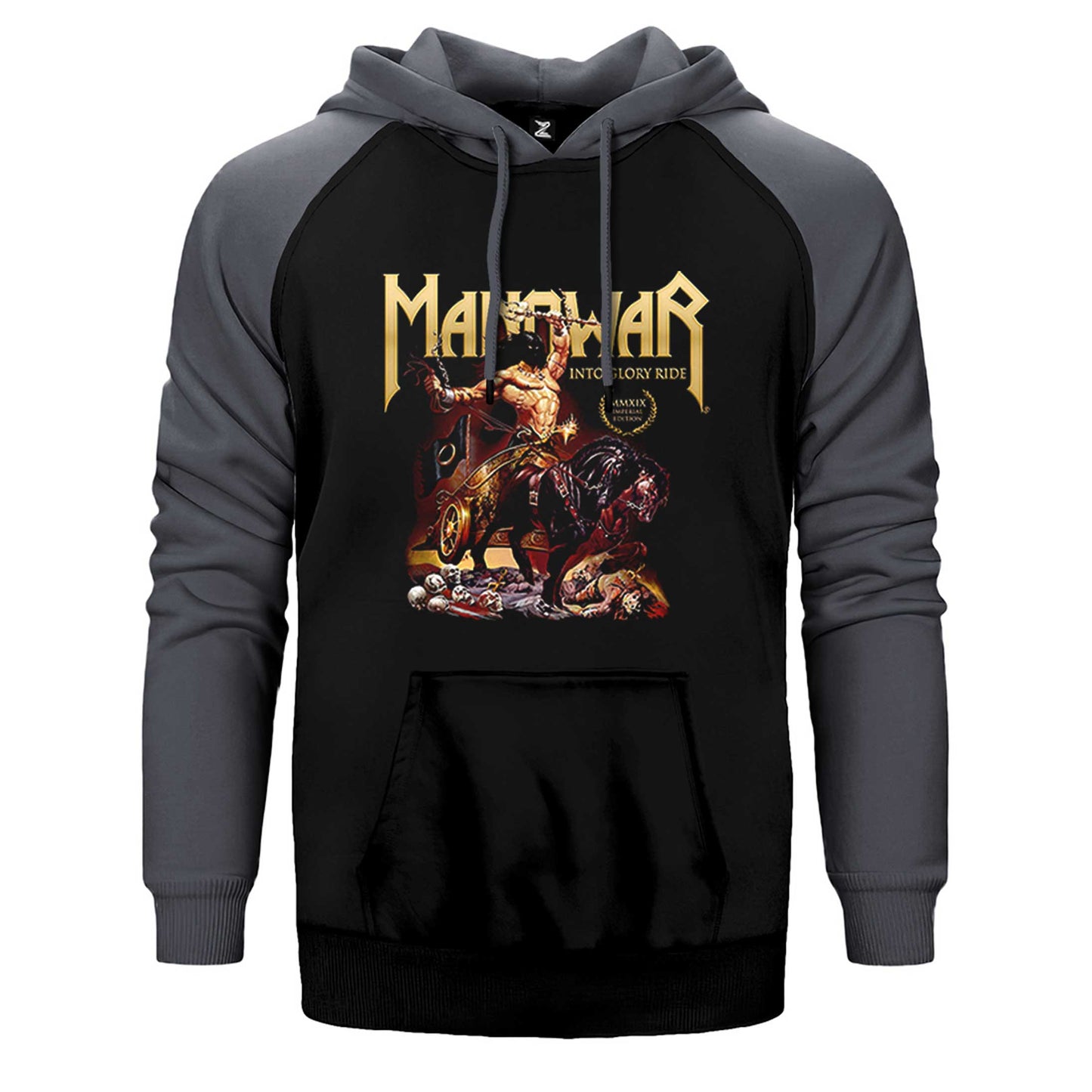 Manowar Into Glory Ride Çift Renk Reglan Kol Sweatshirt / Hoodie