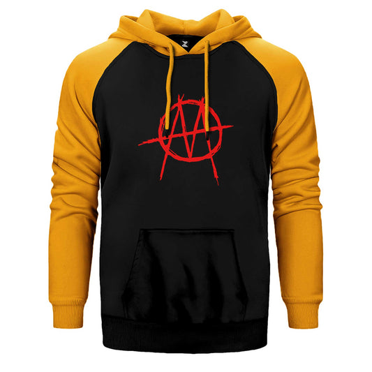 Marilyn Manson Ministry Red Logo Çift Renk Reglan Kol Sweatshirt / Hoodie