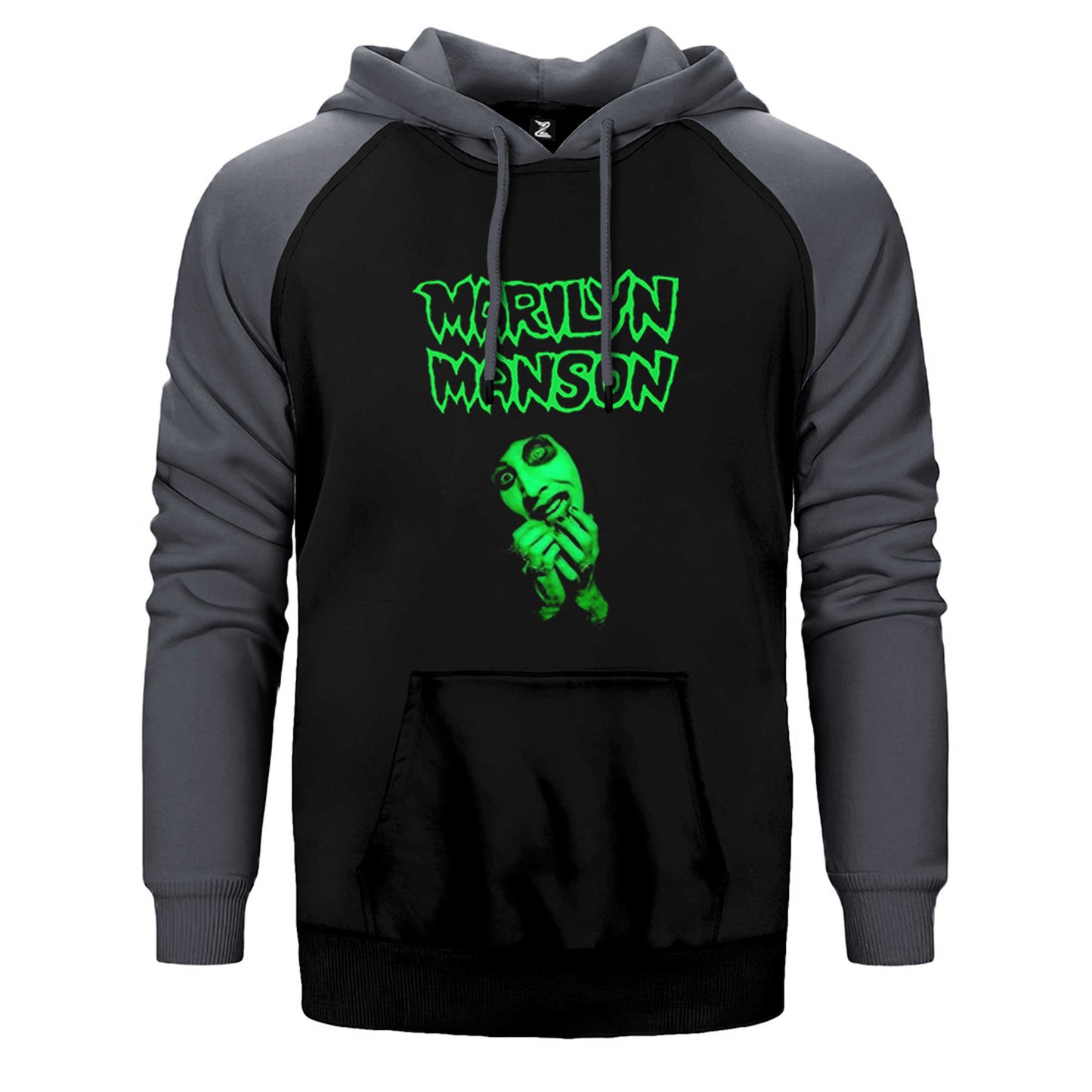 Marilyn Manson Smells Like Children Çift Renk Reglan Kol Sweatshirt / Hoodie
