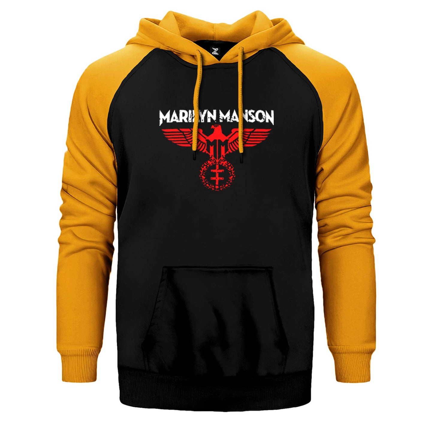 Marilyn Manson Spread Eagle Çift Renk Reglan Kol Sweatshirt / Hoodie