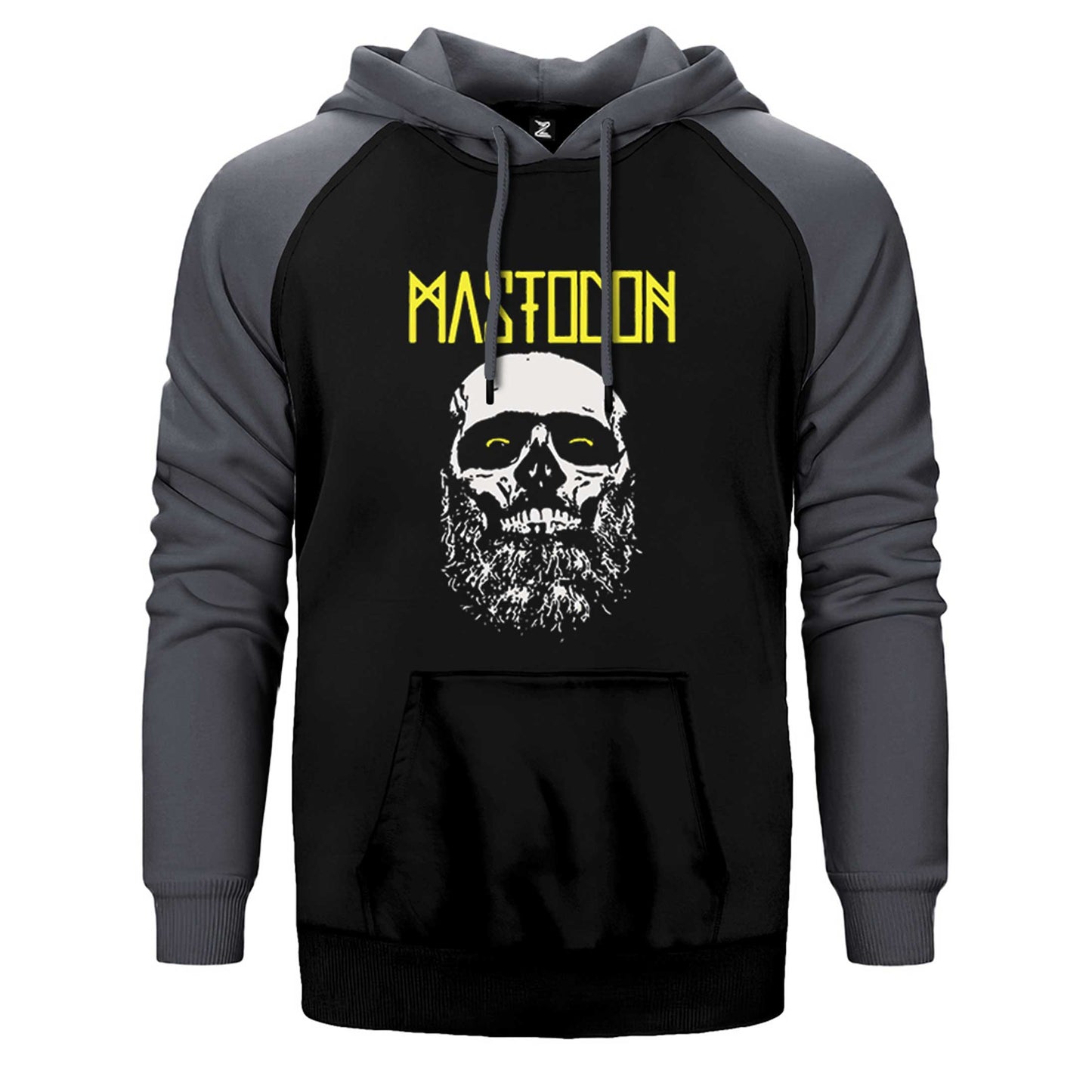 Mastodon Skull Çift Renk Reglan Kol Sweatshirt / Hoodie
