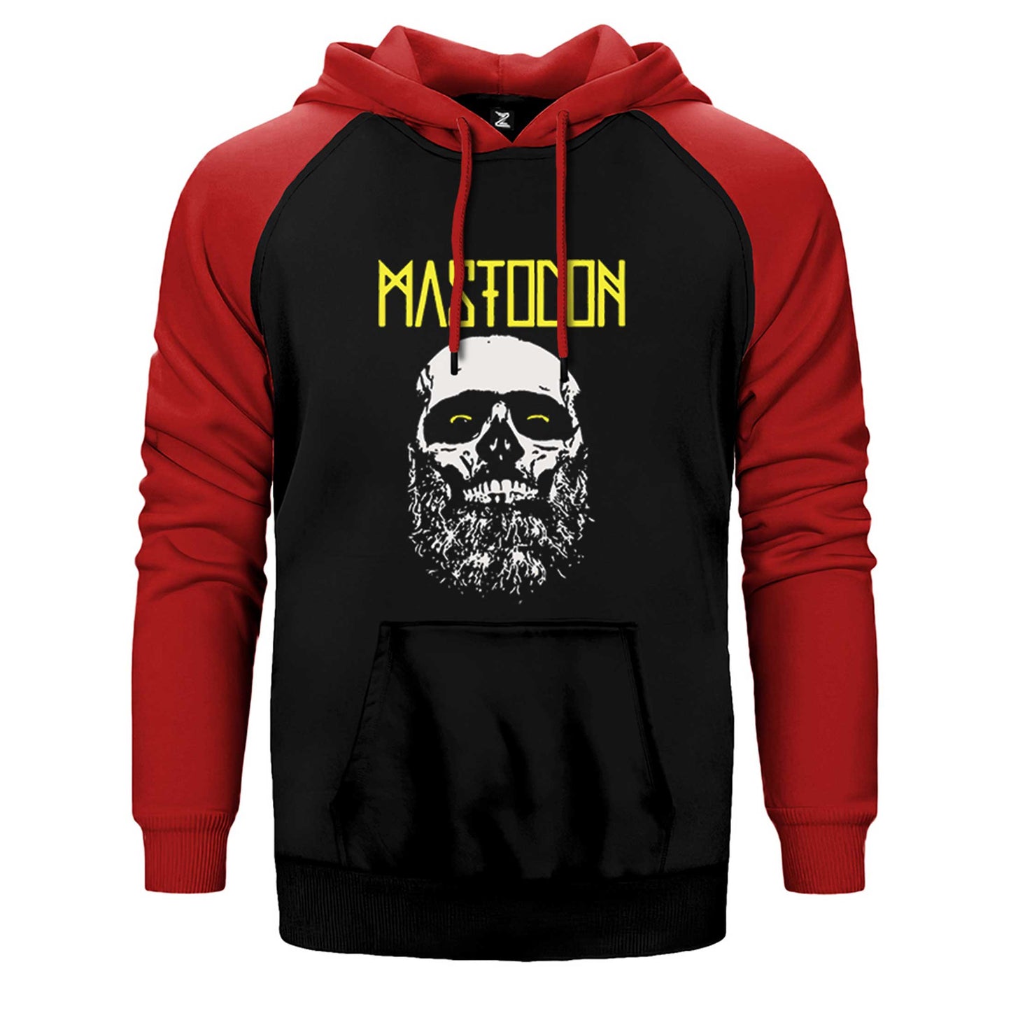Mastodon Skull Çift Renk Reglan Kol Sweatshirt / Hoodie