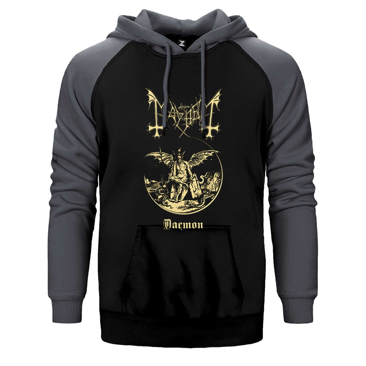 Mayhem Daemon King Çift Renk Reglan Kol Sweatshirt / Hoodie
