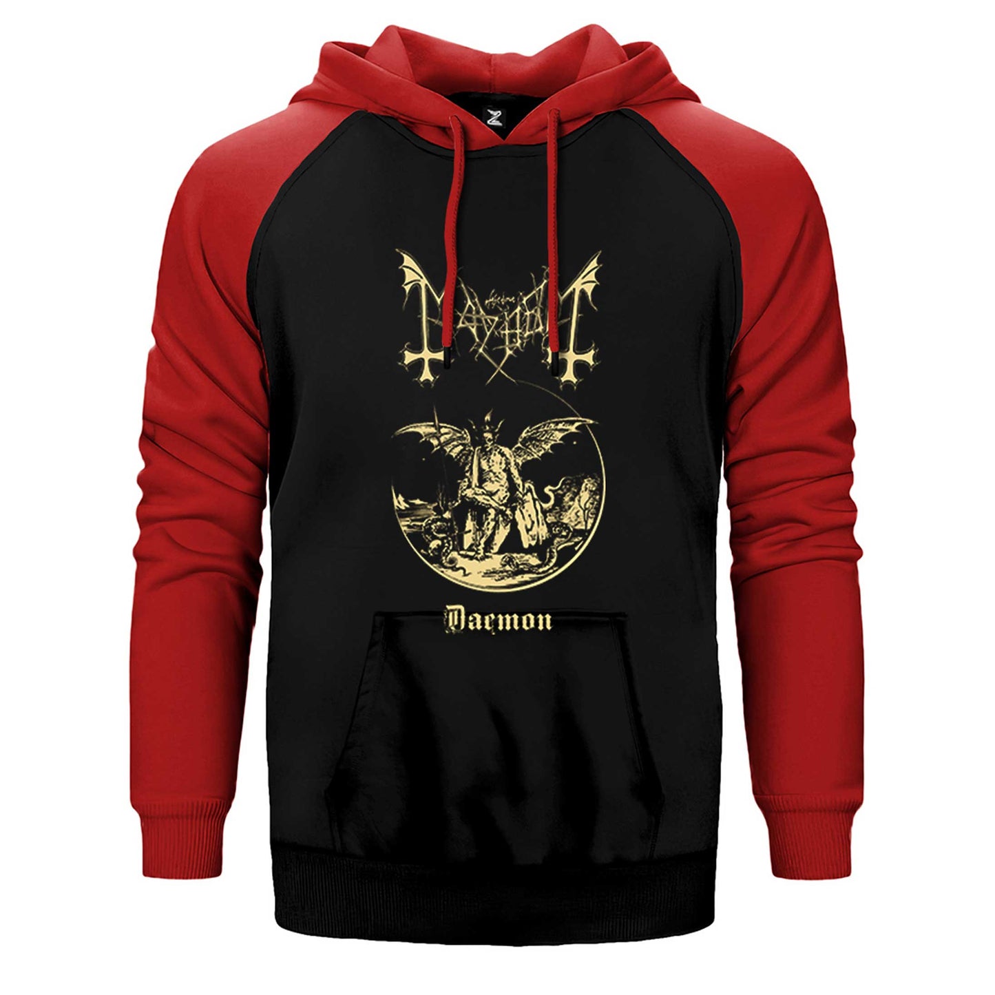 Mayhem Daemon King Çift Renk Reglan Kol Sweatshirt / Hoodie