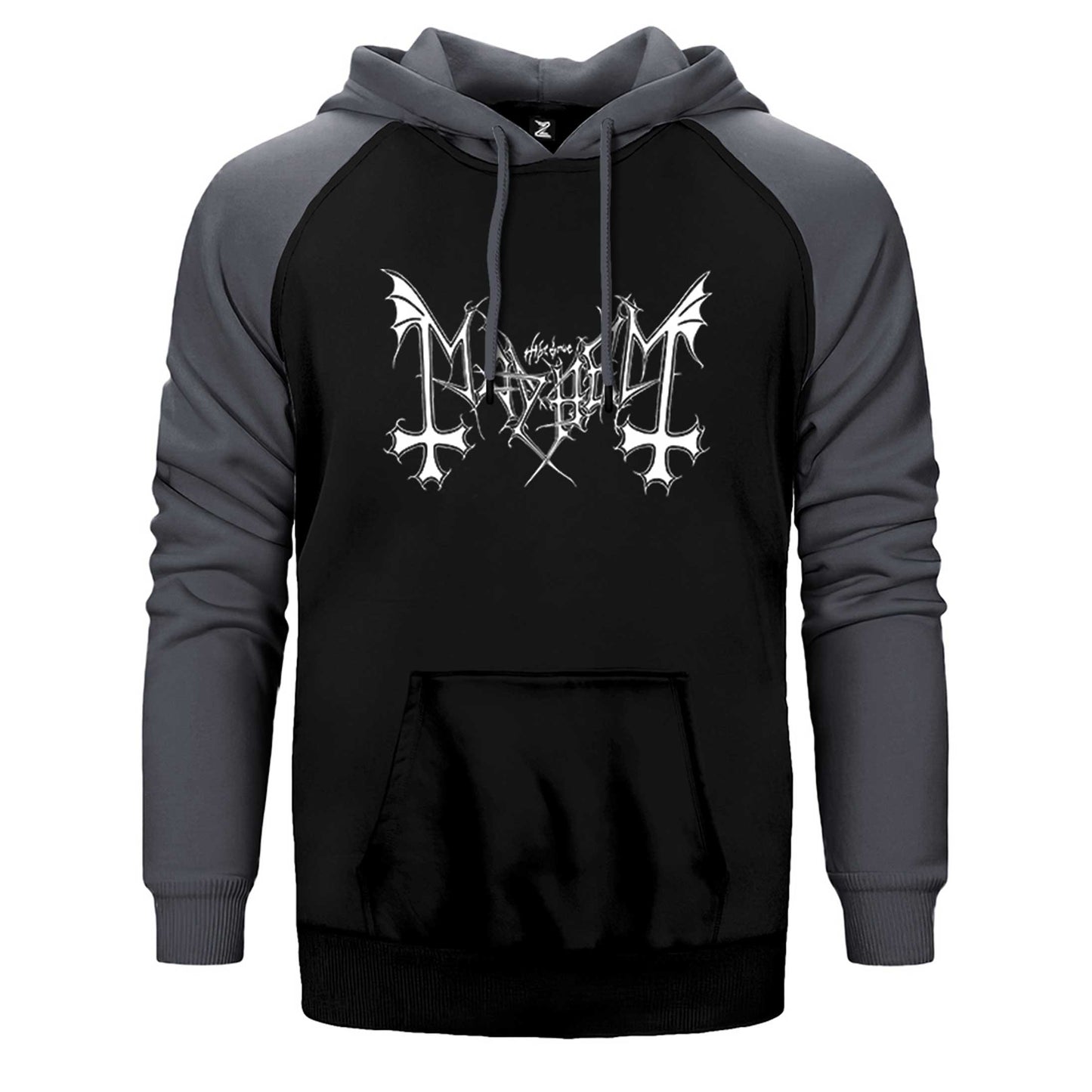 Mayhem Logo Çift Renk Reglan Kol Sweatshirt / Hoodie
