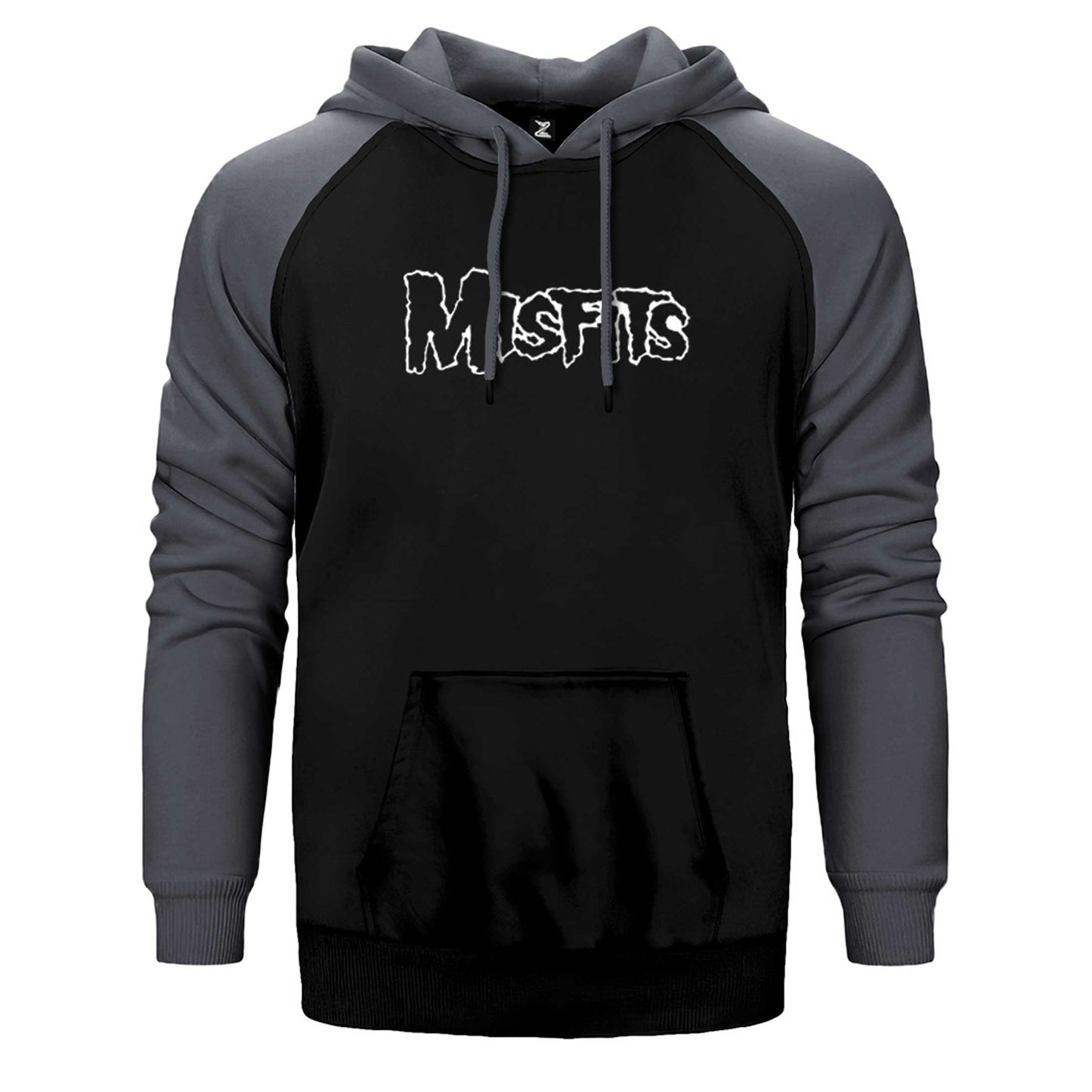 Misfits Logo Çift Renk Reglan Kol Sweatshirt / Hoodie