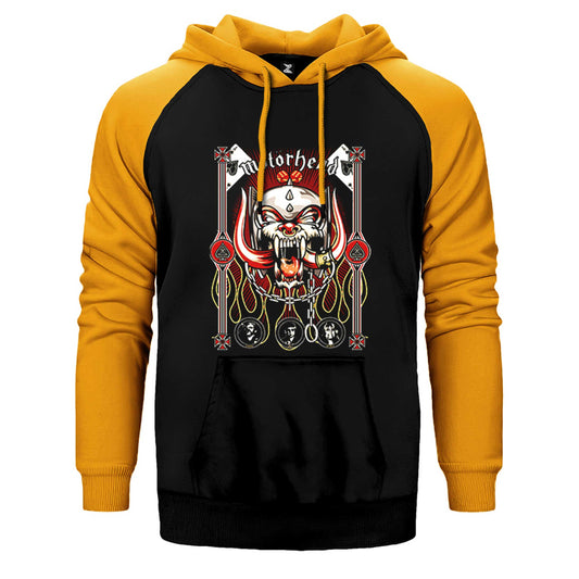 Motörhead Ace of Spades Grup Face Çift Renk Reglan Kol Sweatshirt / Hoodie