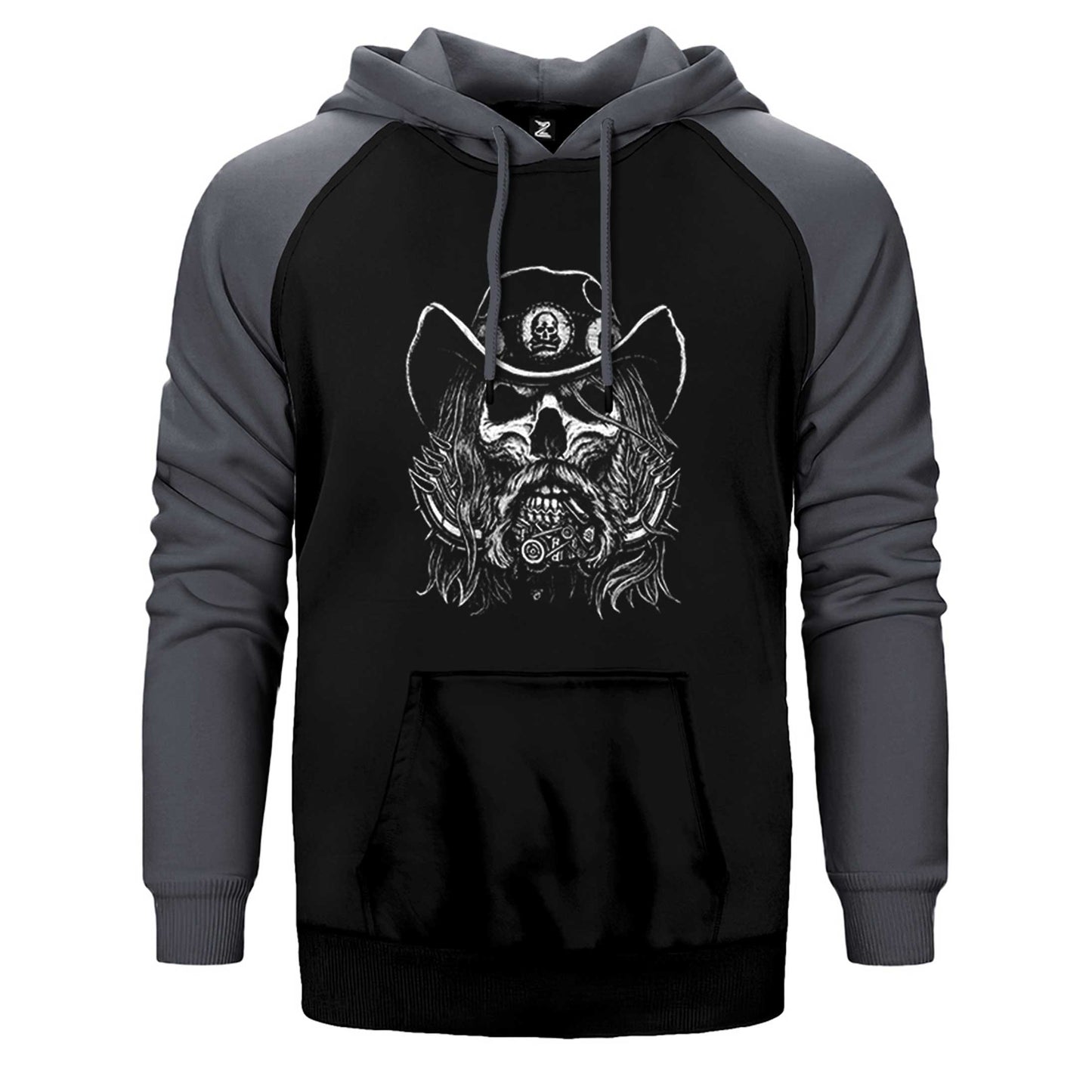 Motörhead Lemmy Kilmister Skull Portre Çift Renk Reglan Kol Sweatshirt / Hoodie