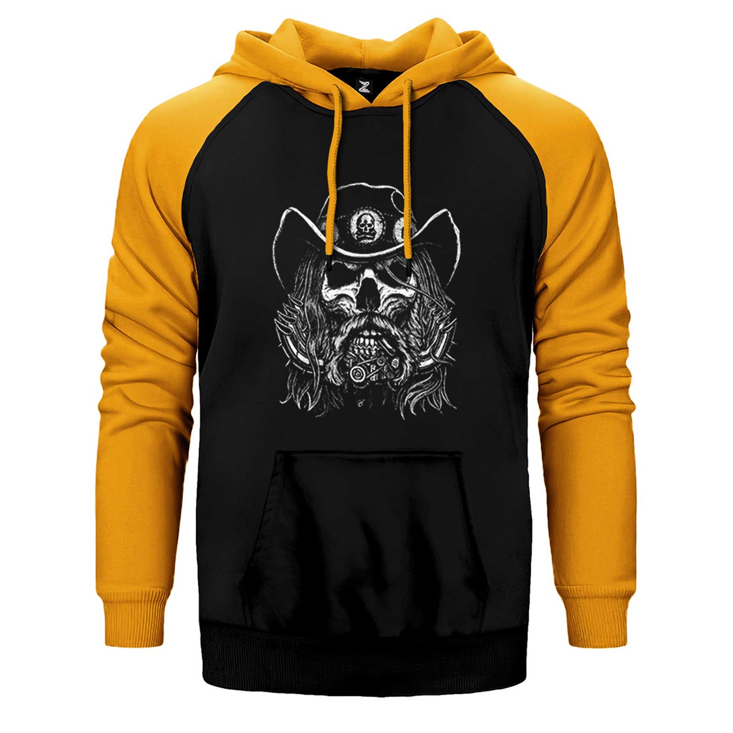 Motörhead Lemmy Kilmister Skull Portre Çift Renk Reglan Kol Sweatshirt / Hoodie
