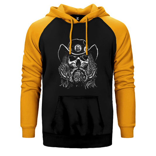 Motörhead Lemmy Kilmister Skull Portre Çift Renk Reglan Kol Sweatshirt / Hoodie