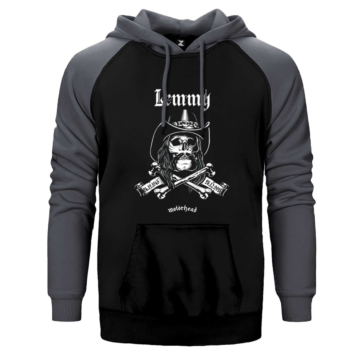 Motörhead Lemmy Kilmister Skull Çift Renk Reglan Kol Sweatshirt / Hoodie