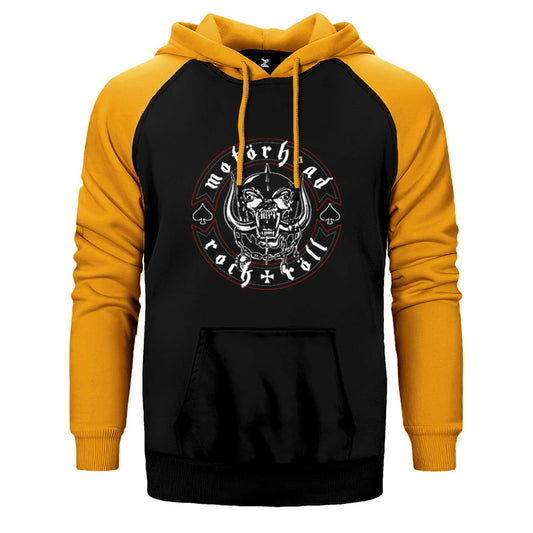 Motörhead Rock n Röll Çift Renk Reglan Kol Sweatshirt / Hoodie