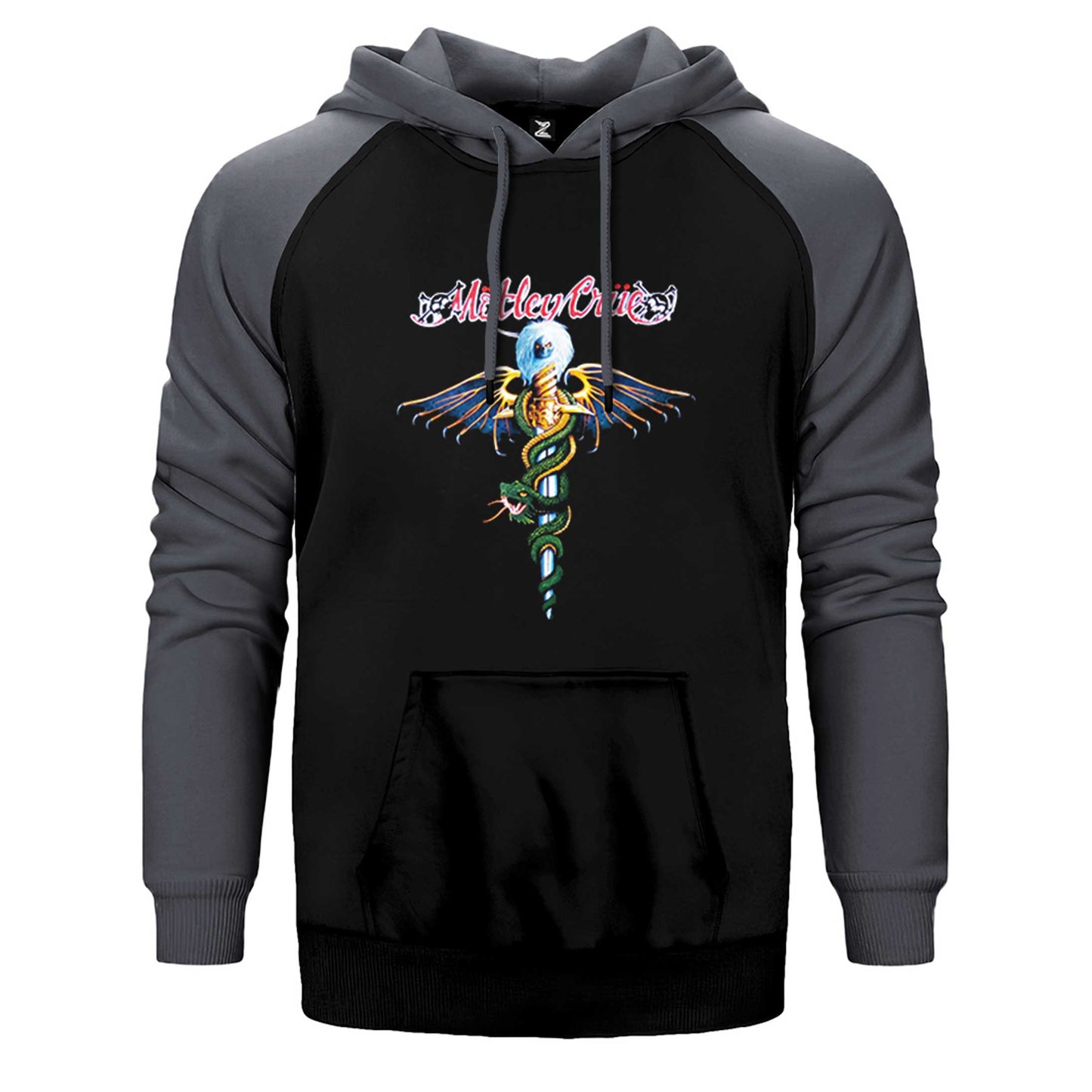 Mötley Crüe Dr. Feelgood Çift Renk Reglan Kol Sweatshirt / Hoodie