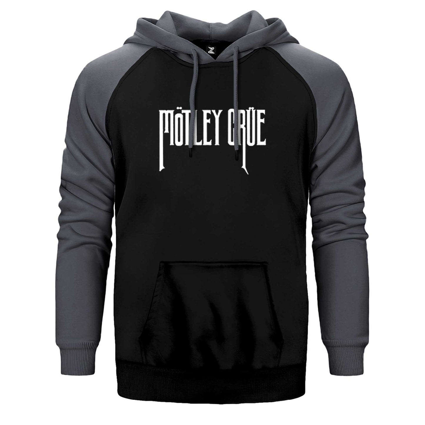 Mötley Crüe Logo Çift Renk Reglan Kol Sweatshirt / Hoodie