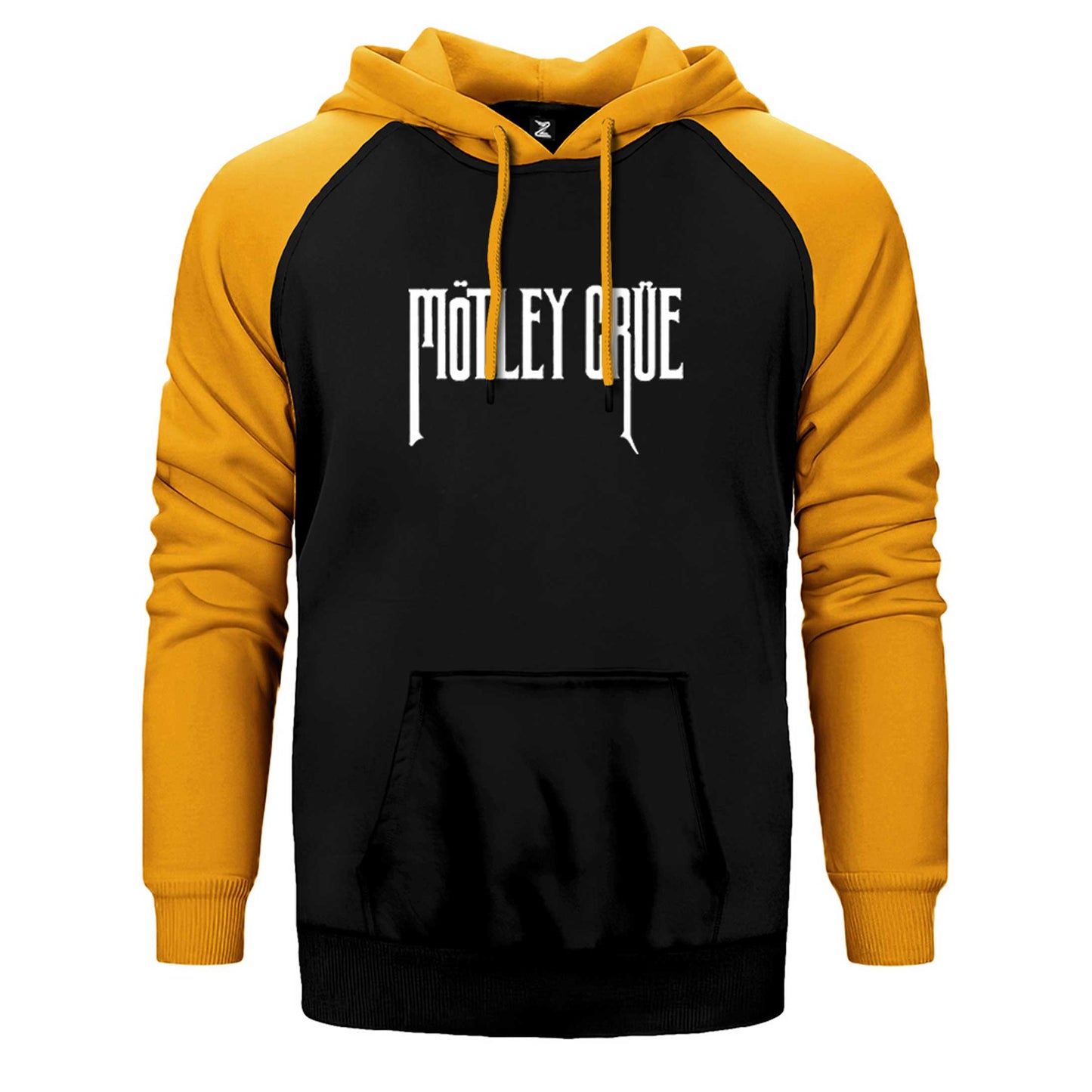 Mötley Crüe Logo Çift Renk Reglan Kol Sweatshirt / Hoodie