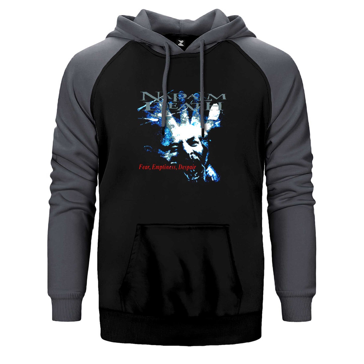 Napalm Death Fear Emptine Çift Renk Reglan Kol Sweatshirt / Hoodie